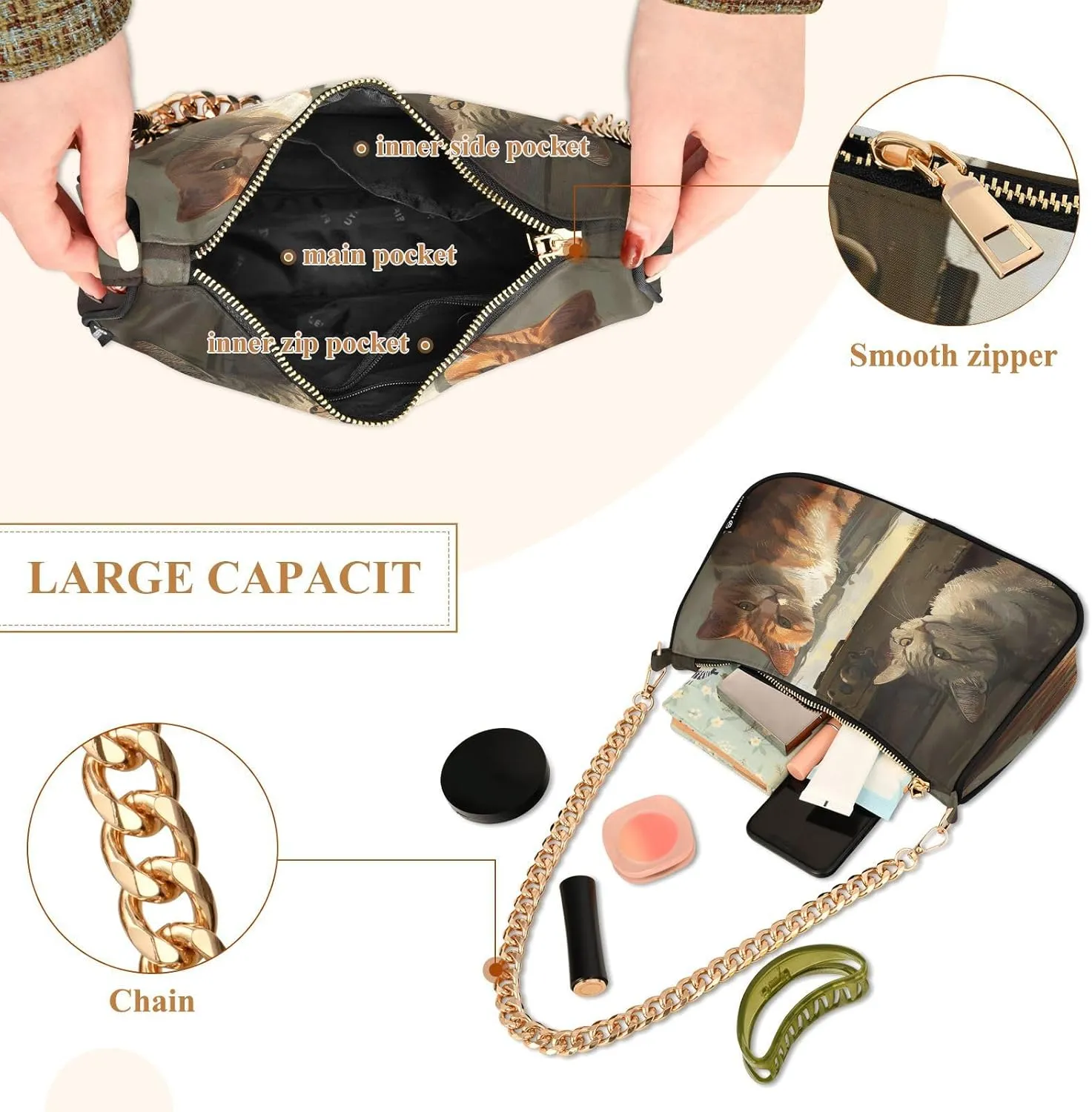 Teddy Bear Riding Bike Cute Clutch Purses for Women, Crossbody Travel Bags for Women