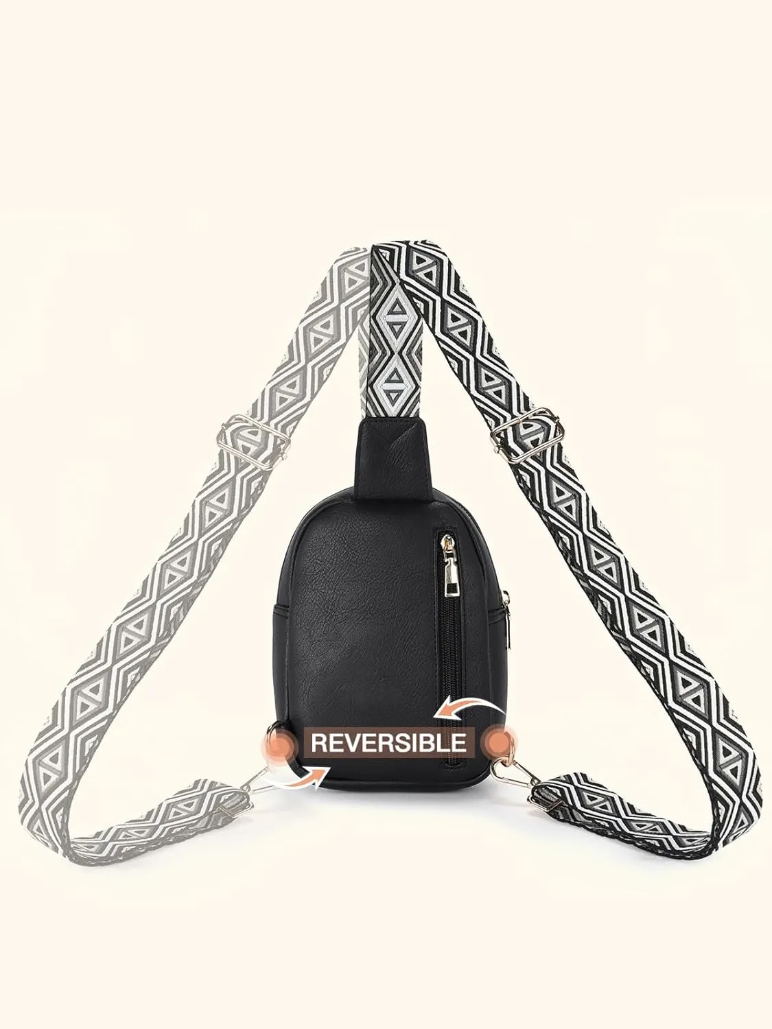 Telena Crossbody Sling Bags for Women, PU Leather Fanny Packs Cross Body Bag for Woman