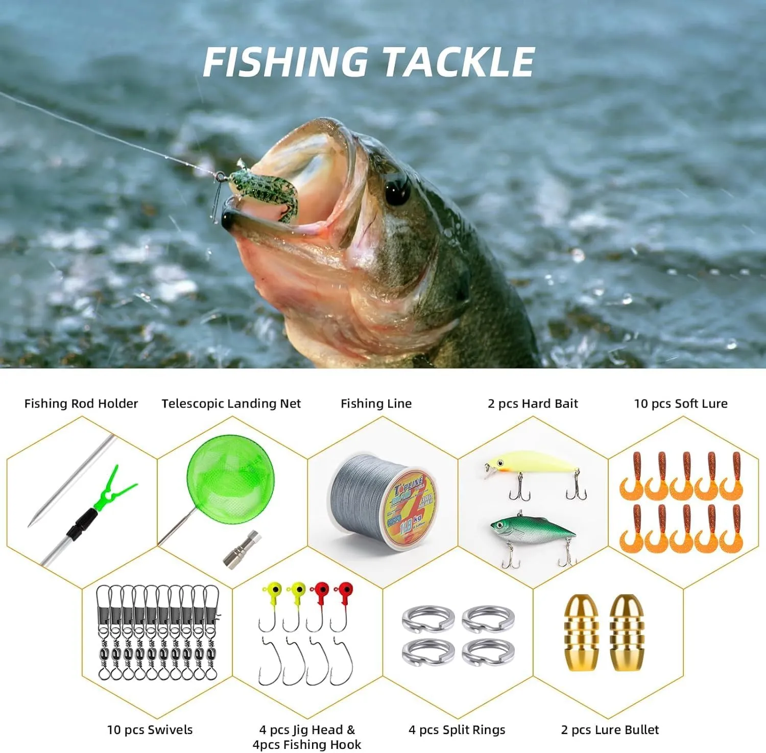 Telescopic Fishing Rod and Reel Combo,Telescoping Fishing Pole & Spinning Reel, Travel Fishing Kit with Case