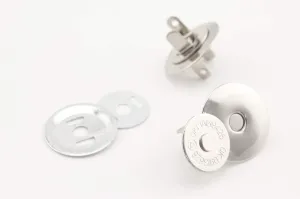 Thin Round Magnetic Snaps Bag Button Purse Leather Closures for Sewing Purse Bag Clutch Wallet 5/8 Inch / 16mm Nickel F4