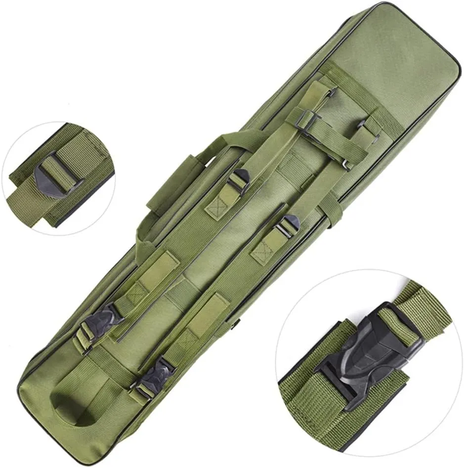 Three-layer Foldable Fishing Double-Shoulder Rod Bag Fishing Rod Thickening Storage Bag Fishing Gear Backpack(3 layers 100CM plus)
