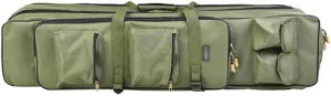 Three-layer Foldable Fishing Double-Shoulder Rod Bag Fishing Rod Thickening Storage Bag Fishing Gear Backpack(3 layers 100CM plus)