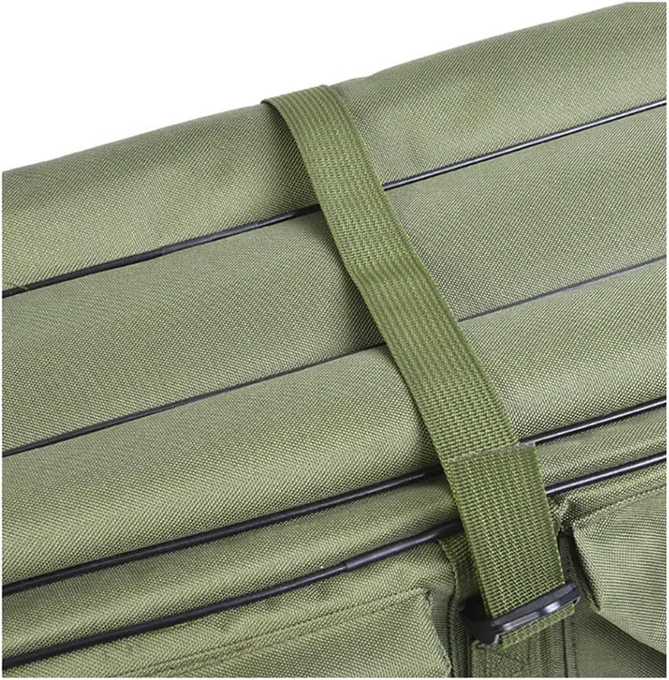 Three-layer Foldable Fishing Double-Shoulder Rod Bag Fishing Rod Thickening Storage Bag Fishing Gear Backpack(3 layers 100CM plus)