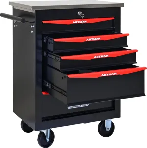 Tool Chest with Wheels 5 Drawers Rolling Tool Box, Metal Tool Cart with Extra 7 Tool Storage Boxes, Tool Chest Workbench Tool Storage Cabinet for Garage Workshop Warehouse Repair Shop