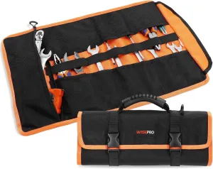 Tool Roll Up Bag with 13 Pockets, Portable Roll Up Tool Bag for Electrician, Plumber, Carpenter, Mechanic, Tool Storage Pouch,Tool Roll Organizer