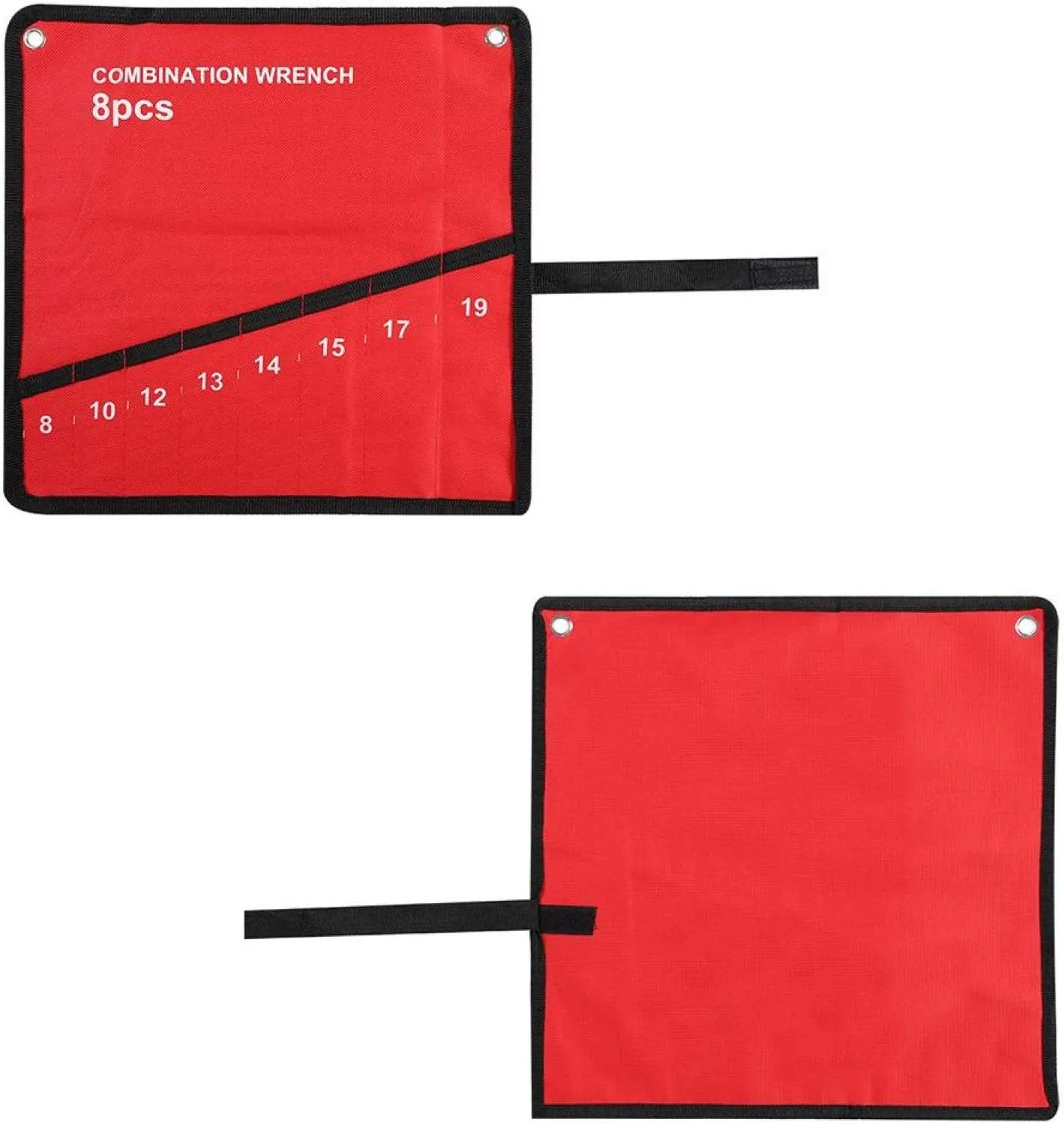 Tools Storage Bag, Multi-Pocket Roll Up Tools Bag Roll up Tool Bag for Men Waterproof Canvas Organizer Pouch for Spanner Plier Wrench Holder(8 Pockets Bag)