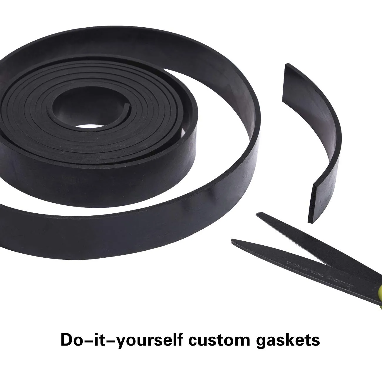 TORRAMI Rubber Gasket Sheet Material 1/8 (.125) Inch T X 3 inch W X 10 Feet, for Sealing,Protection, Abrasion, Supports, Leveling, Bumpers