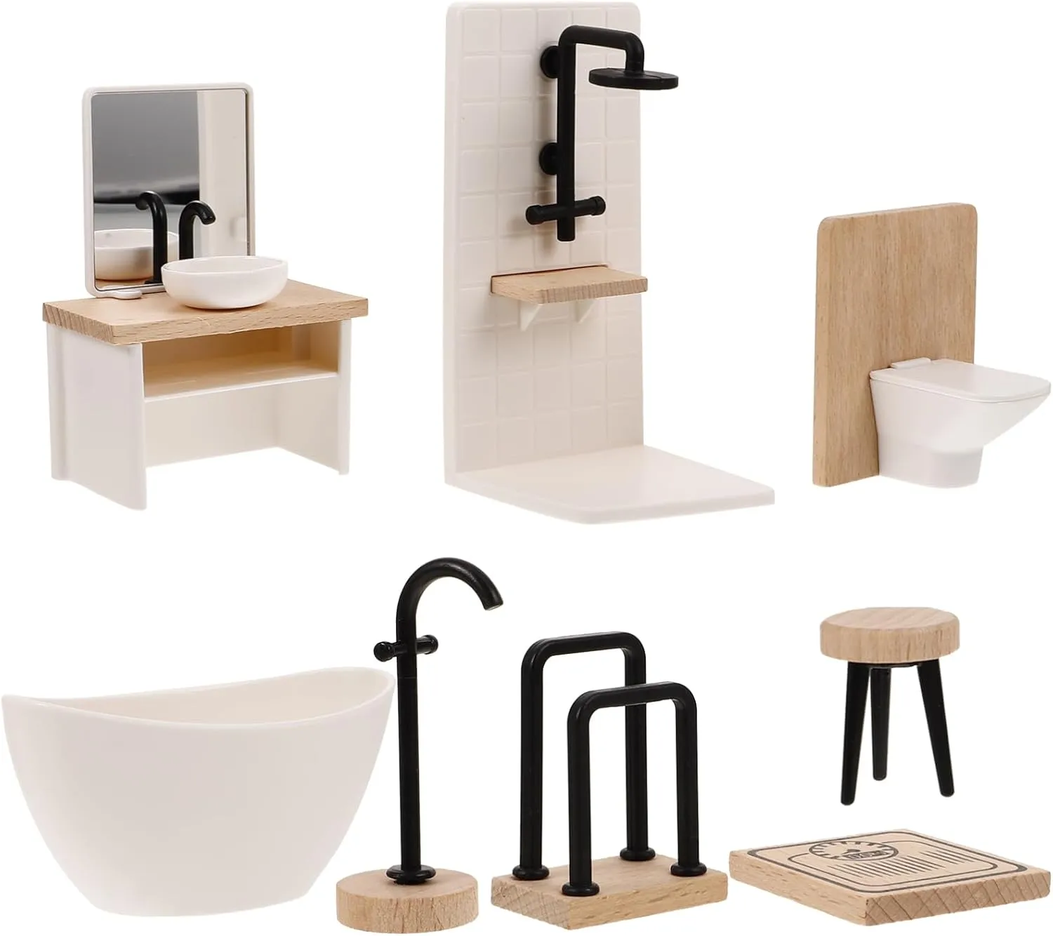 Totority 1Set Scale Dollhouse Stylish and Bathroom Props for Home Decorations and Playtime