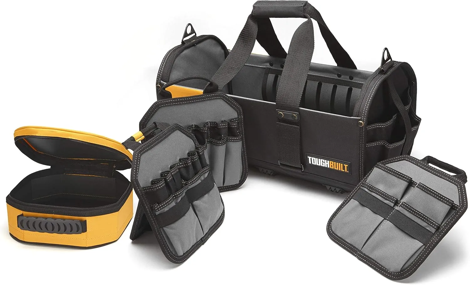 ToughBuilt - 18" Modular Tool Bag | 61 Pockets & Loops, Power/Maintenance Tool Holder, Durable Padded Handle, 3 Removable Pocket Dividers, Organizer/Toolbox - (TB-81-18)