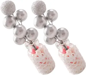 TOYANDONA 2pcs Miniature Berry Picks in Bottle Models 1:12 Doll House Bonsai Micro-landscape Ornaments for Christmas Fairy Garden Dollhouse Decorations Sky-blue