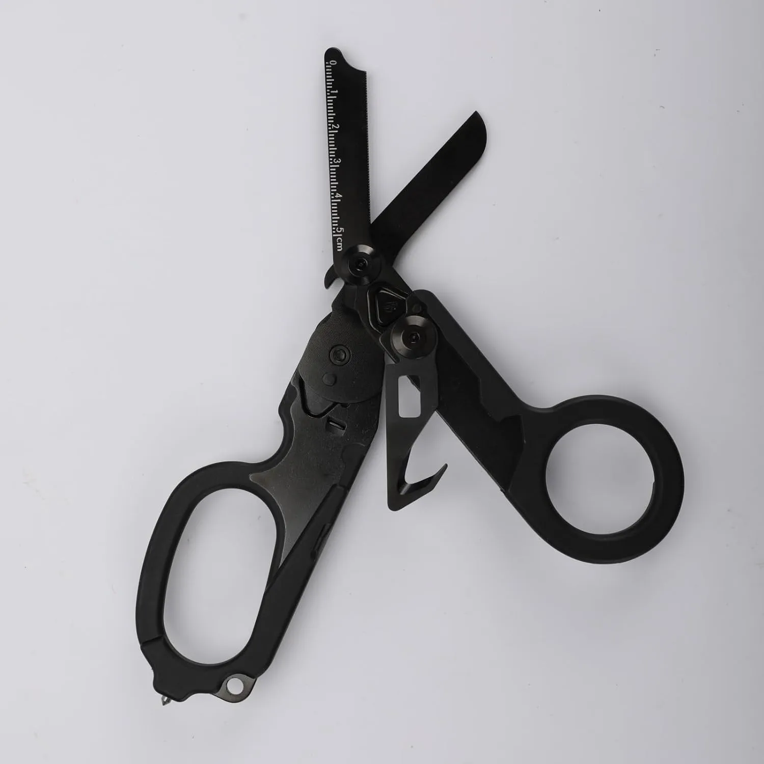 Trauma Shears, Stainless Steel Pocket Scissors Glass Breaker Emergency Response Trauma Scissors,Outdoor Camping Tools Multi-function Shears with 1piece Hook and Loop (Carbon Black)