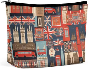 Travel Cosmetic Bag,England Symbols Print Handheld Cosmetic Travel Bag,simple Cosmetic Bag,cosmetic Bag for Purse