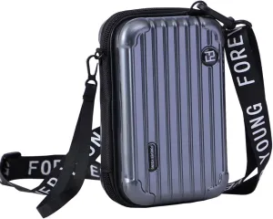 Travel Multi-Function Luggage,Women's PVC Hard Shell Portable Toiletry And Makeup Bag, Alphabet Strap Storage Crossbody Bag