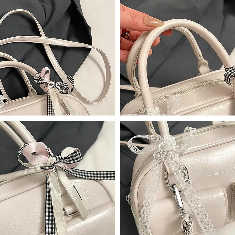 Trendy Shoulder Bag Hobo Purse For Women Vegan Leather Handbag with Bow-tie Womens Spring Versatile Satchel Purse Travel 2025