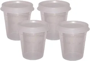 Tupperware 4 Piece Minis Midgets Clear Containers with Classic Sheer Seals