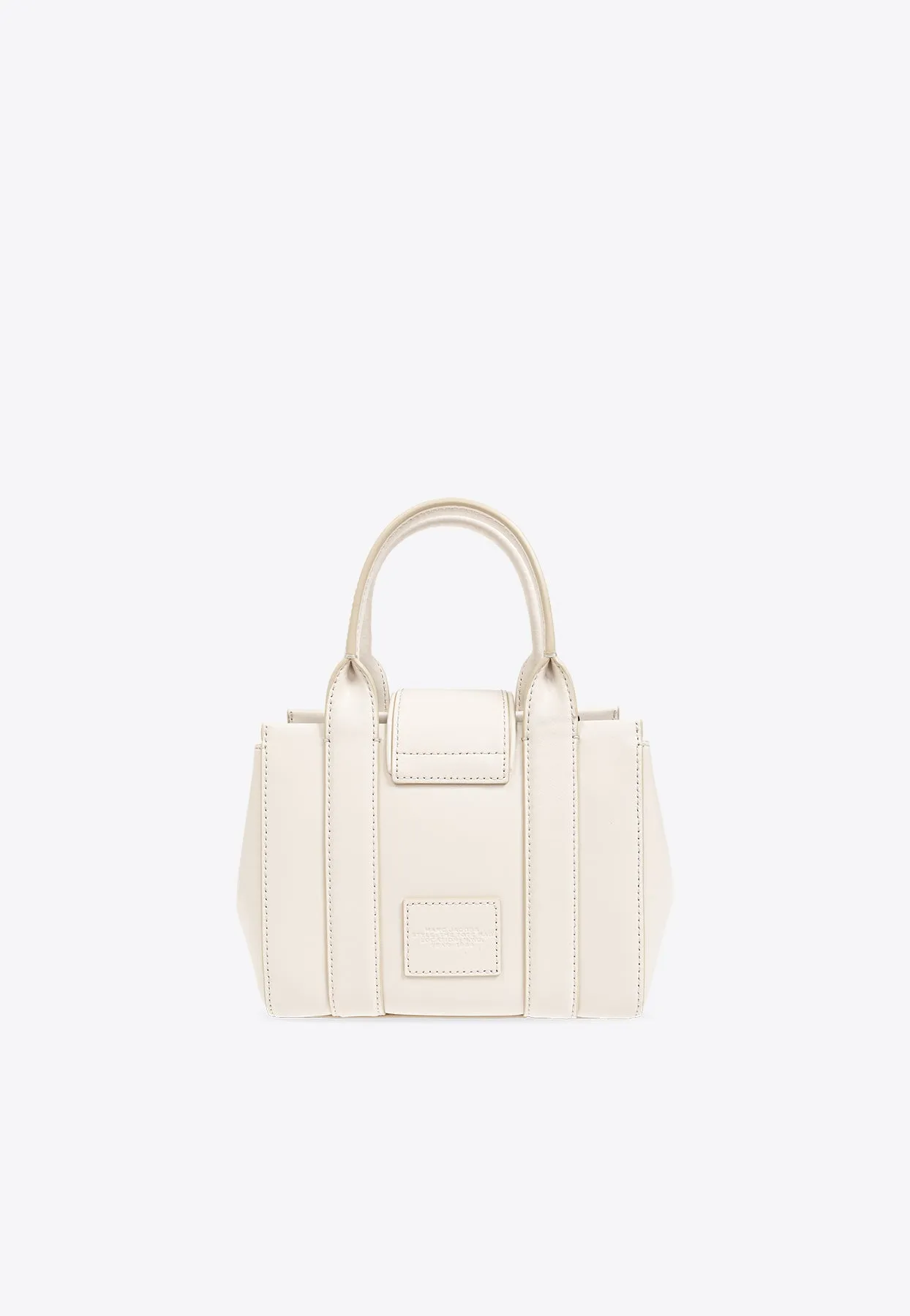 Turnlock Leather Top Handle Bag