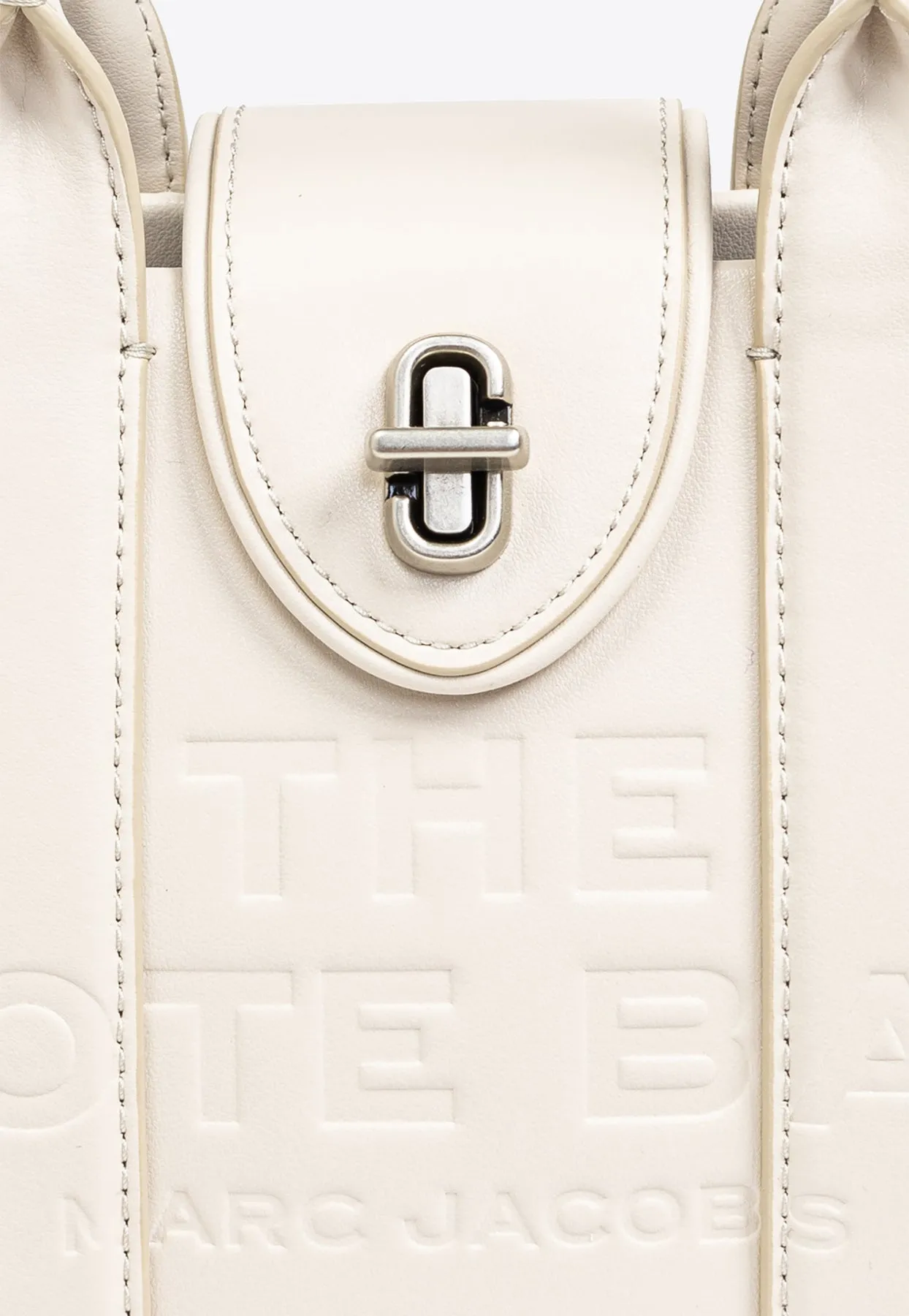 Turnlock Leather Top Handle Bag