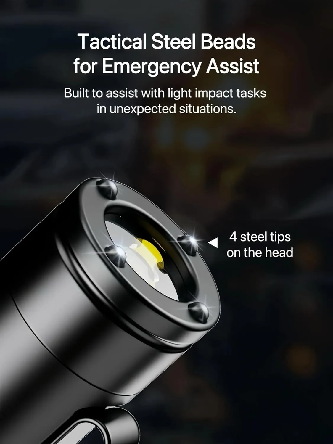 Ultimate Everyday Micro Tool, 500 Lumens Rechargeable Keychain Light with COB LED, Small EDC Pocket Flashlight with Clip, Magnetic Base, Waterproof Tactical Light for Camping(Black Without Ignition)