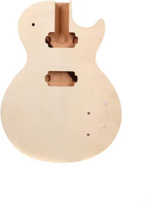 Unfinished Guitar Body Les Paul Electric Guitar Body Set in Mahogany Body AAA Flamed Maple Top Set-Neck