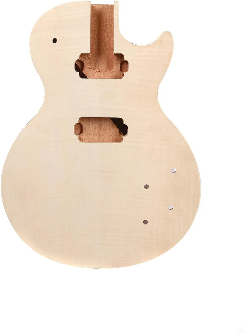 Unfinished Guitar Body Les Paul Electric Guitar Body Set in Mahogany Body AAA Flamed Maple Top Set-Neck