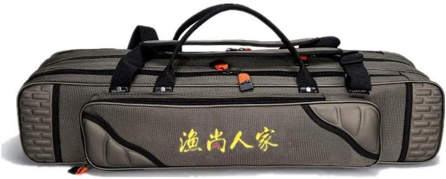 UNISTRENGH 3 Layers Portable Folding Fishing Rod Carrier Reel Case Bags Fish Pole Tools Storage Bag Case Pro Gear Tackle (3 layers/90cm(35.4inch))