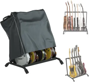 Universal Guitar Stand Cover - Heavy Duty Dust Proof & UV Protection for Acoustic/Electric Guitar Stands | Home Studio Stage Accessories | 43" H x47 L x19 W Black