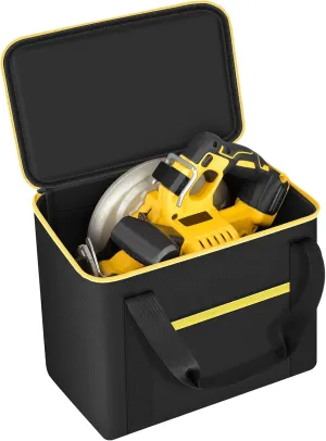 Universal Tool Bag for DEWALT 20V MAX 7-1/4-Inch DCS573/DCS570B, for Milwaukee 2732-20 M18 Sierra Circular, for Skil 5080-01 13-Amp 7-1/4" Circular Saw Blade & Battery & Charger - Case Only
