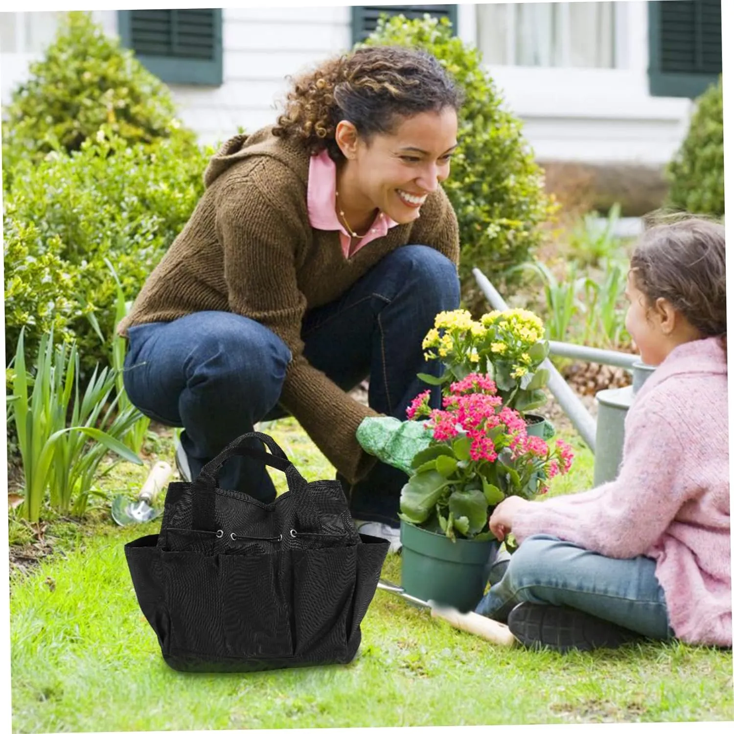 Uonlytech Garden Buggy Bag Garden Tools Bag Garden Tool Organizer Gardening Supplies Tote Bag for Garden