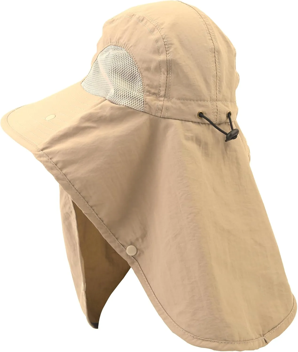 UPF 50  Fishing Hat for Mens Women Wide Brim Sun Hat with Detachable Face Cover & Neck Flap