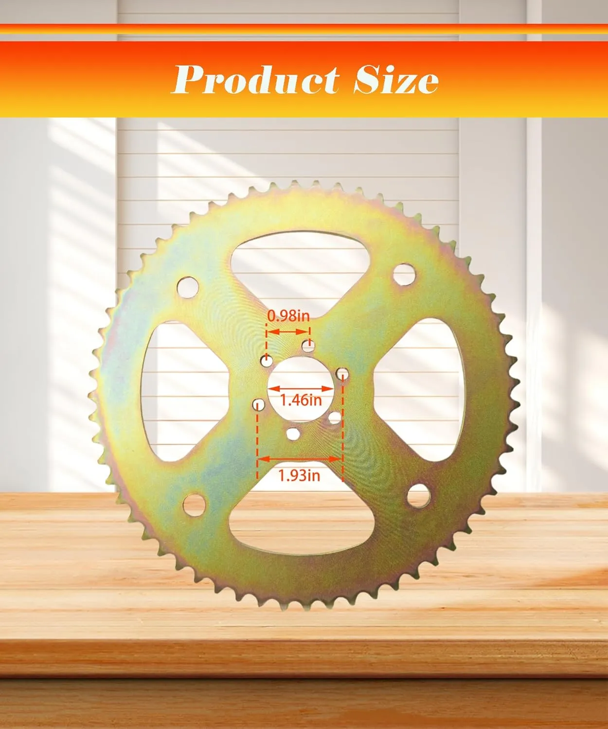 Upgrade 420 Chain 60T 6 Holes Sprocket # 40 41 420 Fits for Coleman CT100U CC100X Baja Doodle Bug DB30 Motovox MBX10 Mega Moto MMB80 105 Mini Bike