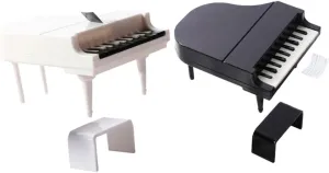 VANZACK 2-Piece Miniature Upright Piano for Doll House Doll House Furniture Decorative Ornament