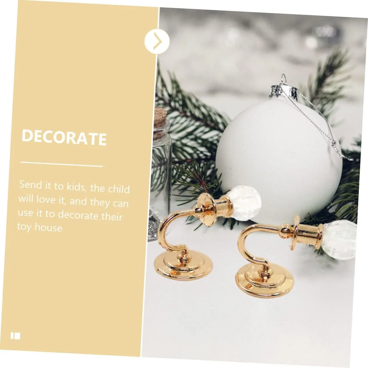 VANZACK 3 Pairs Mini Wall Light Mini Lights Dollhouse Lamps Dollhouse Lights Miniature Decoration Doll House Light Mini Luminous Wall Lamp Sand Table Decorative Lamp Metal