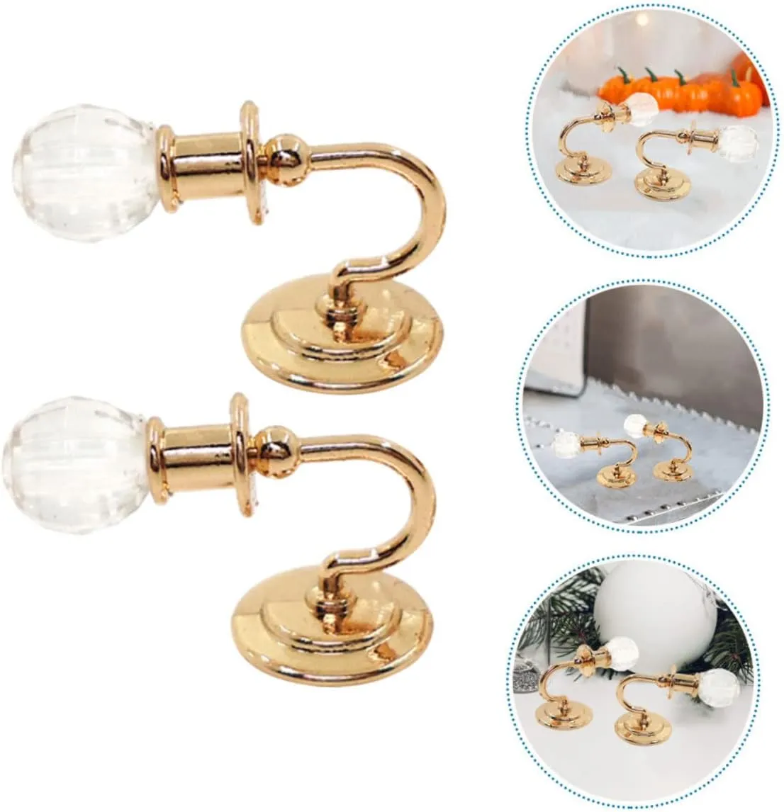 VANZACK 3 Pairs Mini Wall Light Mini Lights Dollhouse Lamps Dollhouse Lights Miniature Decoration Doll House Light Mini Luminous Wall Lamp Sand Table Decorative Lamp Metal