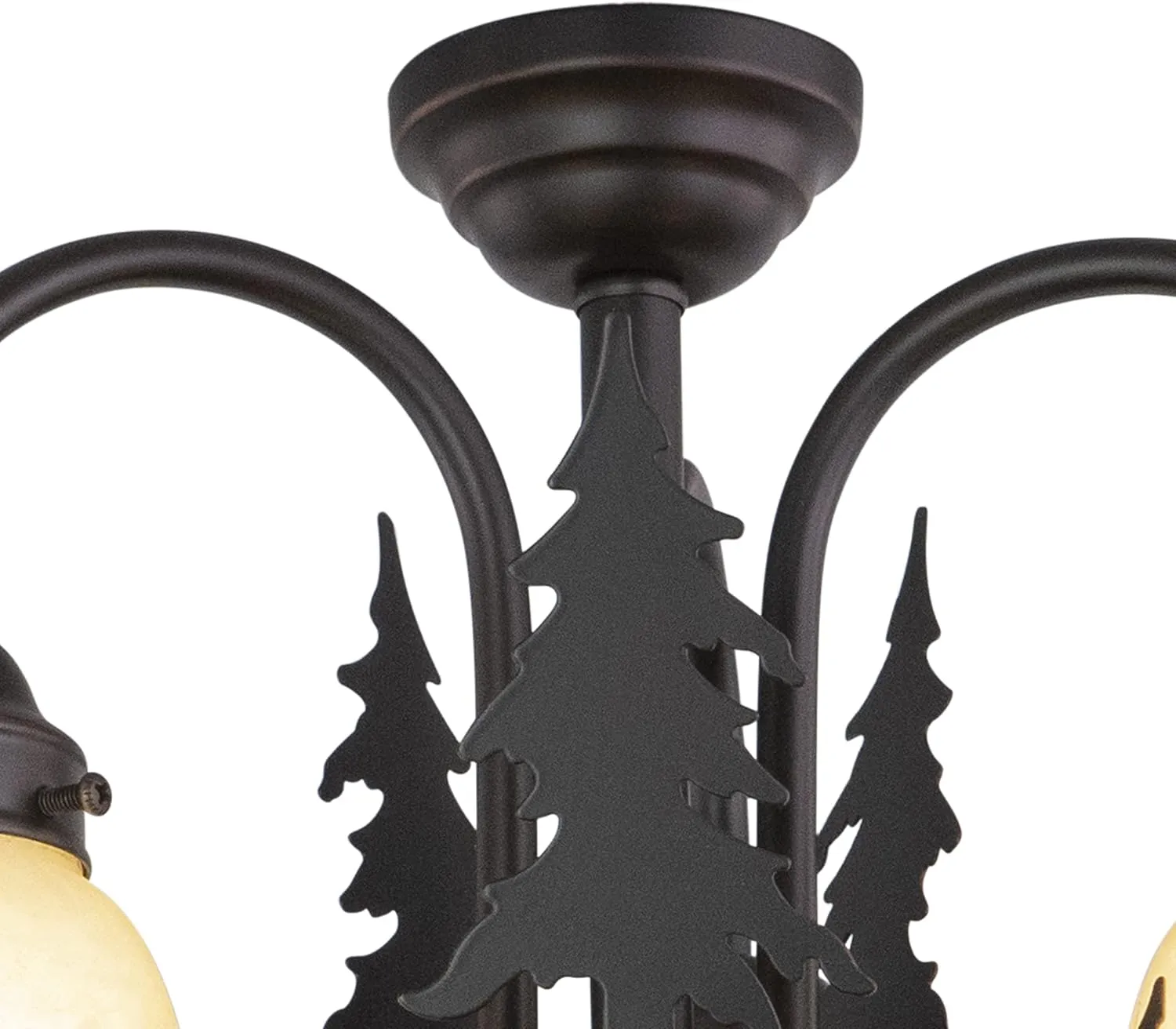 VAXCEL Yellowstone 3L LED Bronze Rustic Moose Mini Chandelier or Fan Light Kit