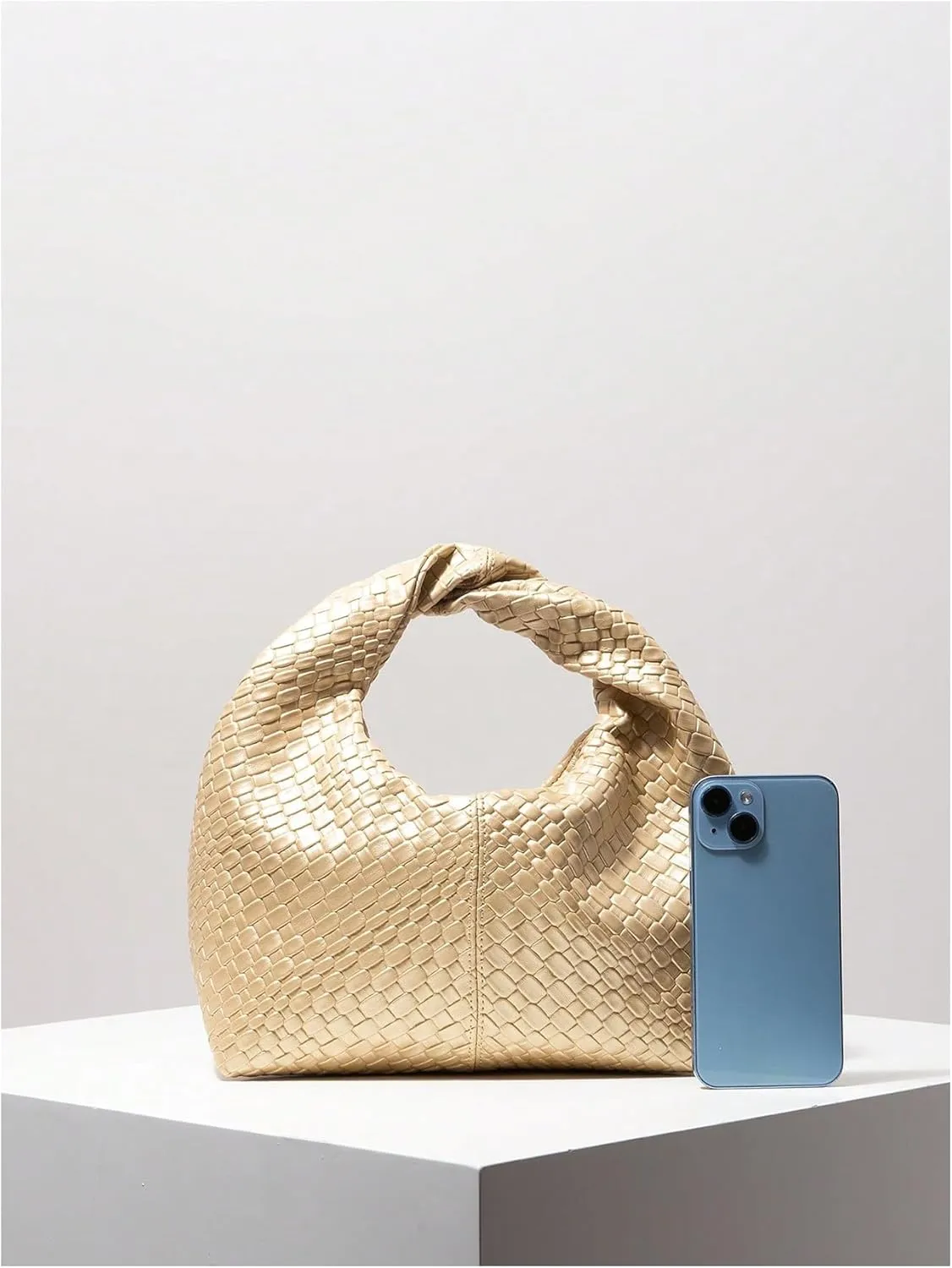 Verdusa Women's Ruched Hobo Mini Handbag Clutch Purse Dumpling Pouch Bag