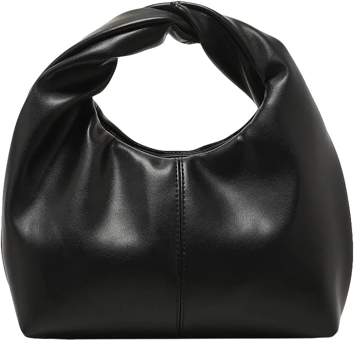 Verdusa Women's Ruched Hobo Mini Handbag Clutch Purse Dumpling Pouch Bag