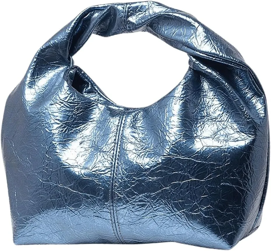 Verdusa Women's Ruched Hobo Mini Handbag Clutch Purse Dumpling Pouch Bag