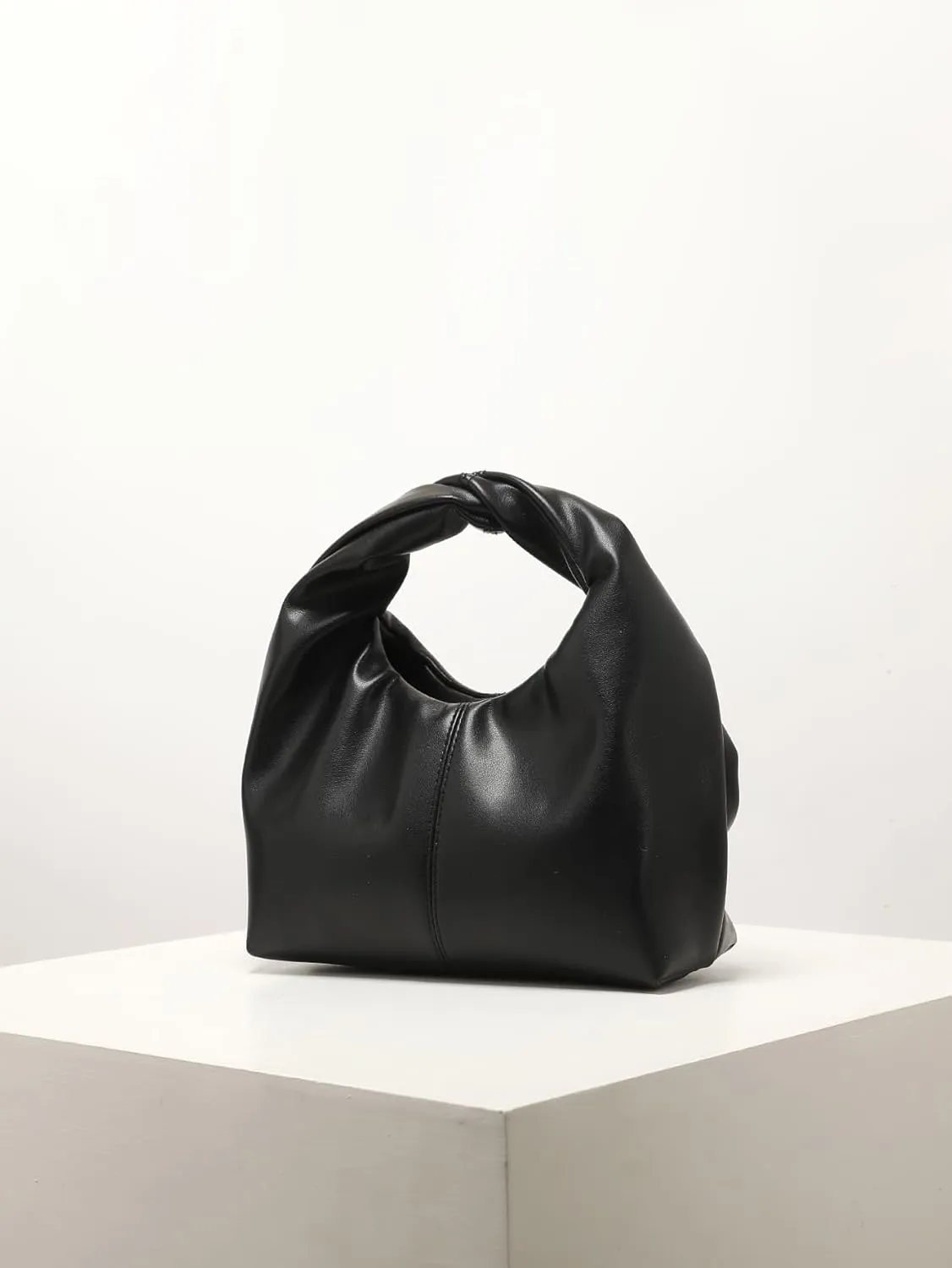 Verdusa Women's Ruched Hobo Mini Handbag Clutch Purse Dumpling Pouch Bag