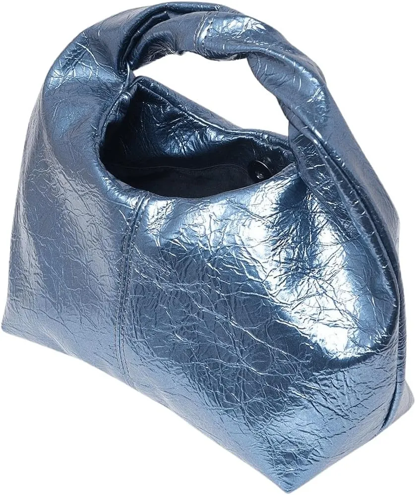 Verdusa Women's Ruched Hobo Mini Handbag Clutch Purse Dumpling Pouch Bag