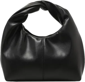 Verdusa Women's Ruched Hobo Mini Handbag Clutch Purse Dumpling Pouch Bag