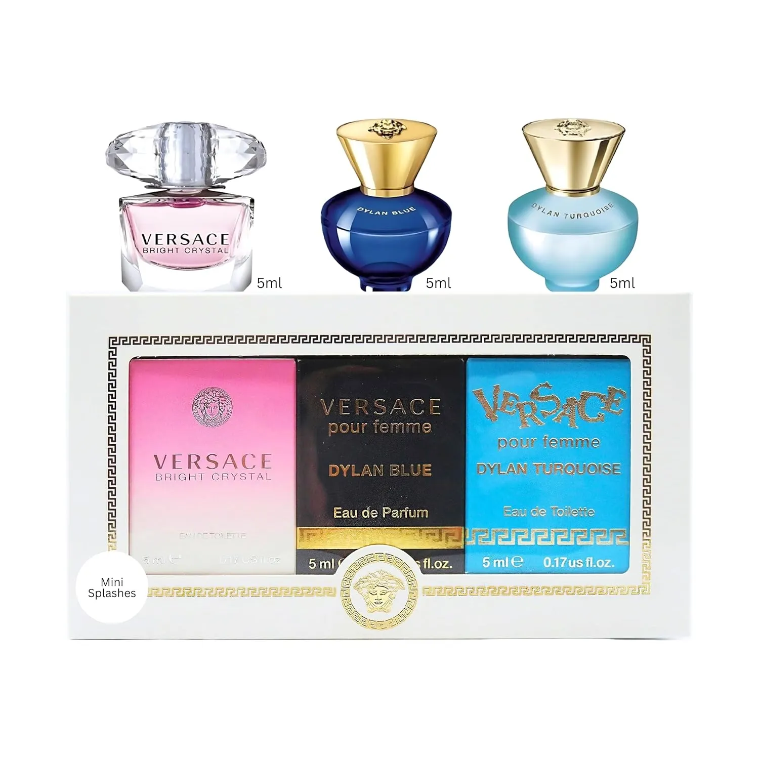 Versace Perfume for Women – Variety Trio Mini Gift Set – Eros, Dylan Blue, Eau Fraiche