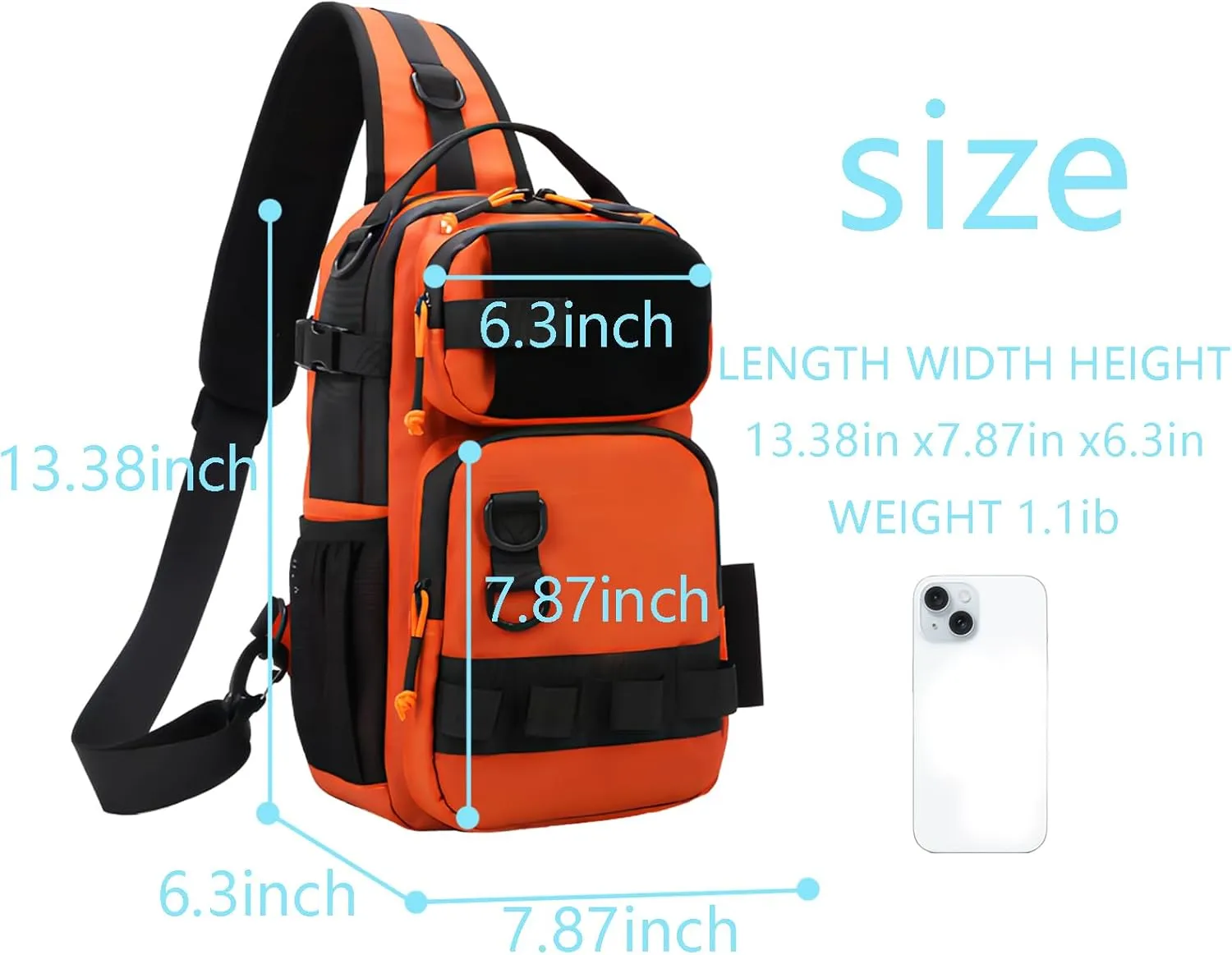 Versatile Fishing Backpack with Rod Holder and Adjustable Straps