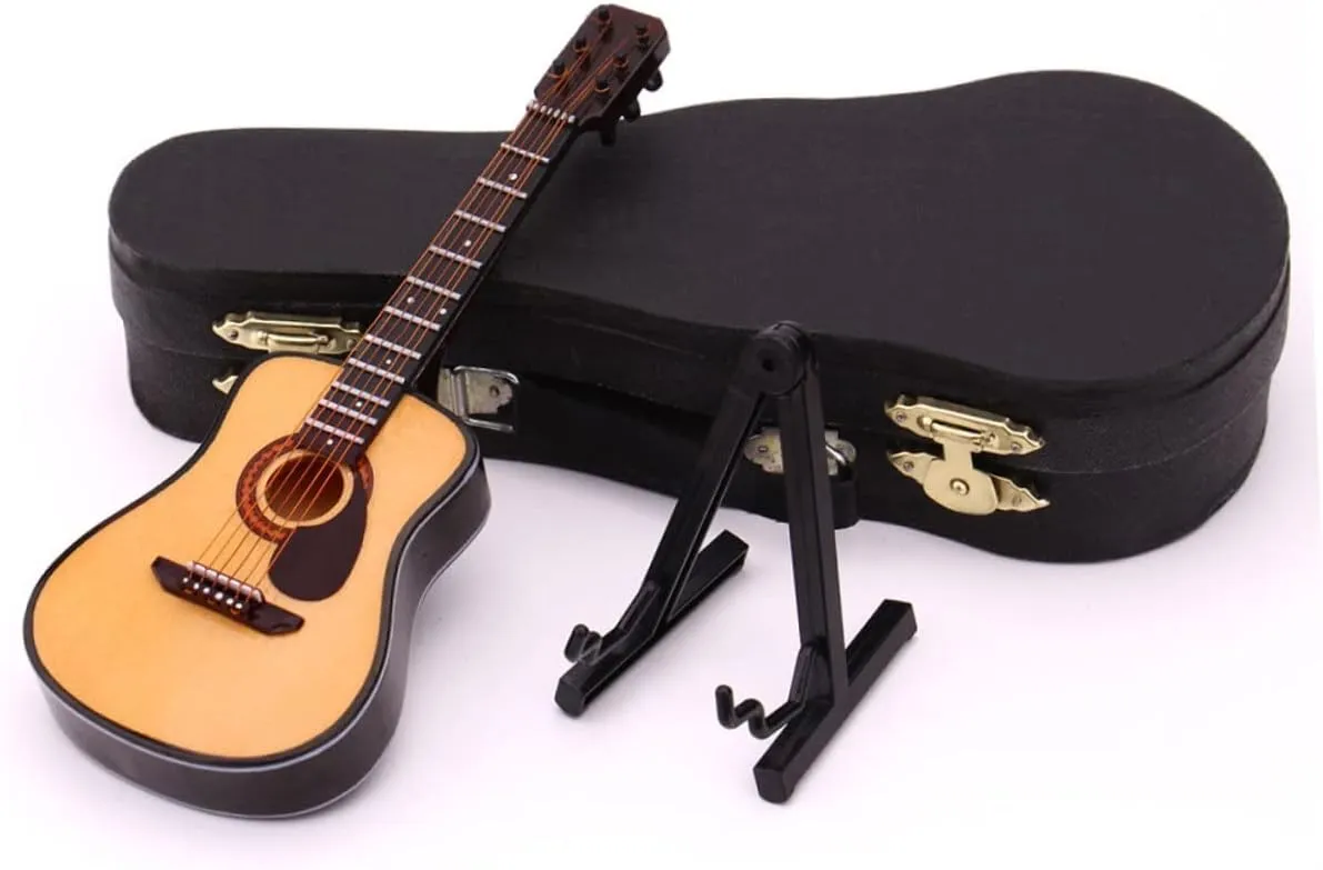 VICASKY Guitar Model Mini Musical Instrument for Boys and Girls Mini Guitar Toy Decorative for Home