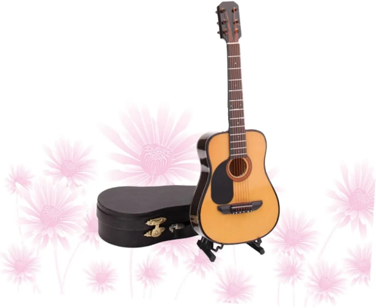VICASKY Guitar Model Mini Musical Instrument for Boys and Girls Mini Guitar Toy Decorative for Home