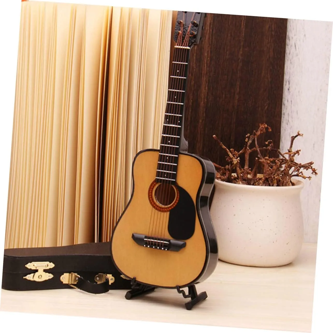 VICASKY Guitar Model Mini Musical Instrument for Boys and Girls Mini Guitar Toy Decorative for Home