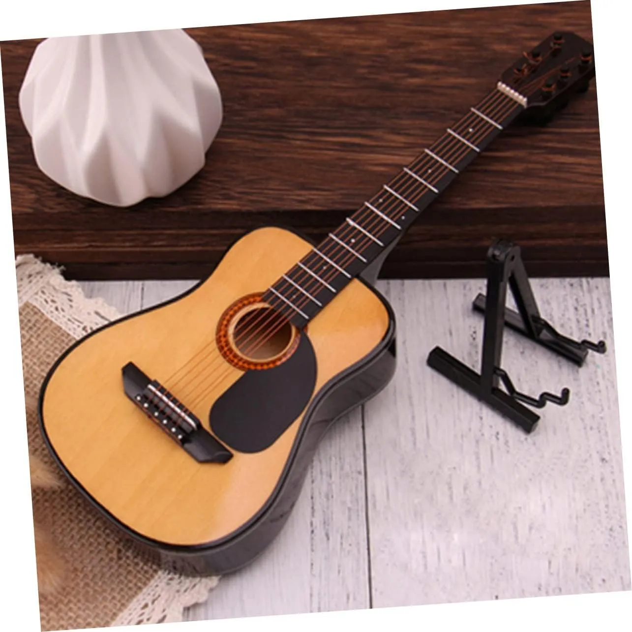 VICASKY Guitar Model Mini Musical Instrument for Boys and Girls Mini Guitar Toy Decorative for Home