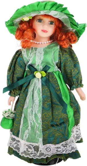 Victorian Ceramic Doll Miniature Woman Porcelain Doll Victorian Miniature Porcelain People Dollhouse Victorian Lady Mini Ceramic Doll Model