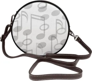 Vintage PU Leather Crossbody Purse Satchel, Small Cute Crossbody Round Bags for Women Sling Shoulder Bag