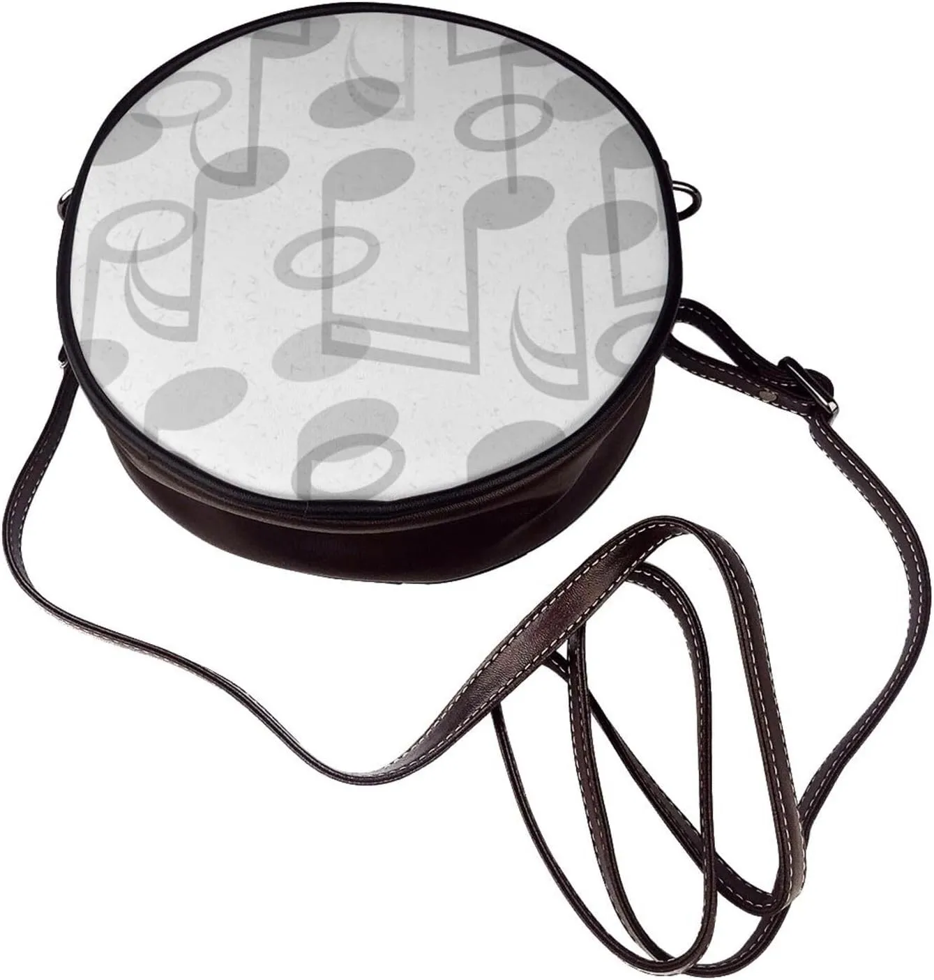 Vintage PU Leather Crossbody Purse Satchel, Small Cute Crossbody Round Bags for Women Sling Shoulder Bag
