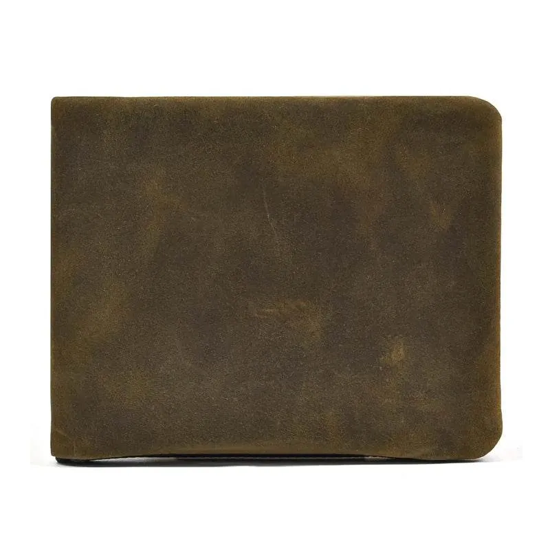 Vintage Zipper Leather Trifold Wallet Men & Women Luxury Design
